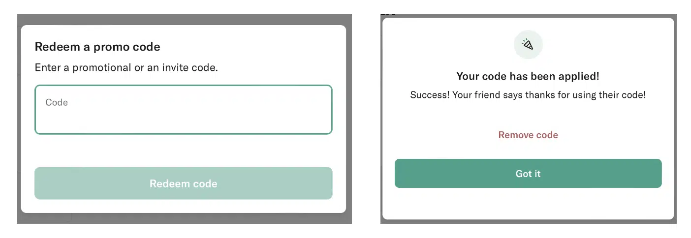 N26 promo code insertion